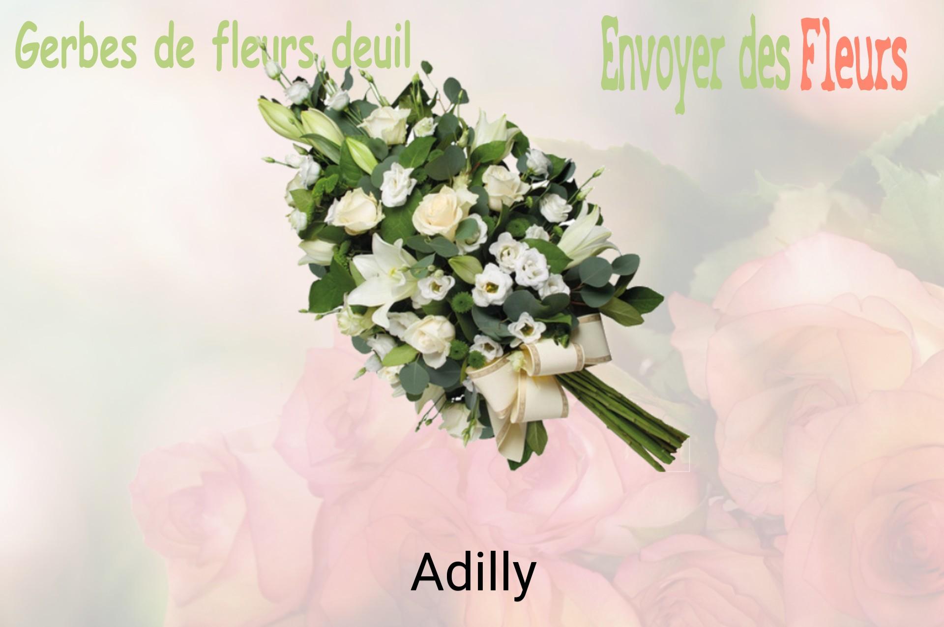 Gerbe de fleurs de deuil livrée à Adilly